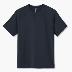 VUORI Mens Short Sleeve Viewpoint Henley  - S Navy V1063 Activewear Apparel